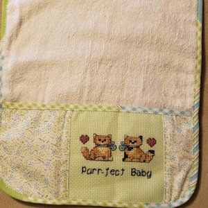 Purr-fect Baby Cross Stitch Bib